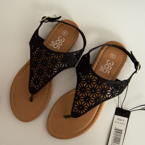 385 Fifth Other - 385 Fifth Girls Black Sandals